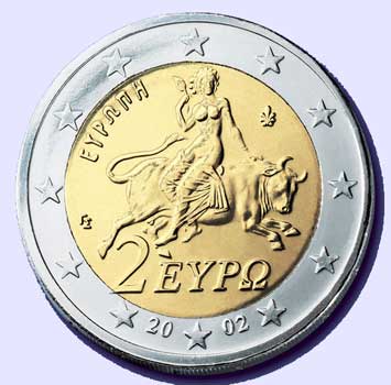 A Woman Rides The Beast 2 Euro Coin